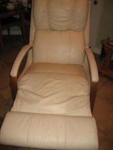 Leather recliner