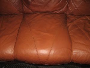 Leather cushion repair