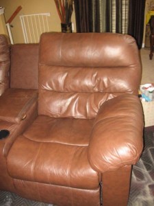 Sofa discoloration repair