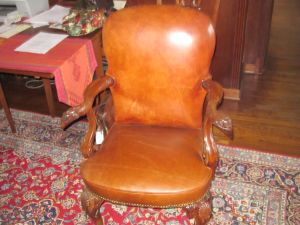 Leather replacement chair bottom