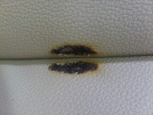 BMW seat cigarette burn repair