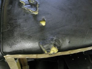 Recliner vinyl side tears repair