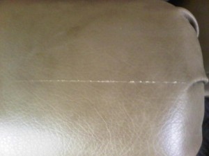 Leather couch scratch repair