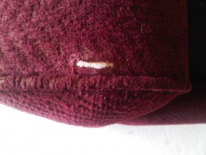 Fabric sofa hole repair