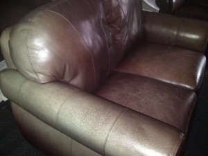 Leather love seat sun damage