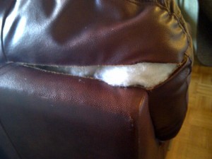 Leather sofa tear repair