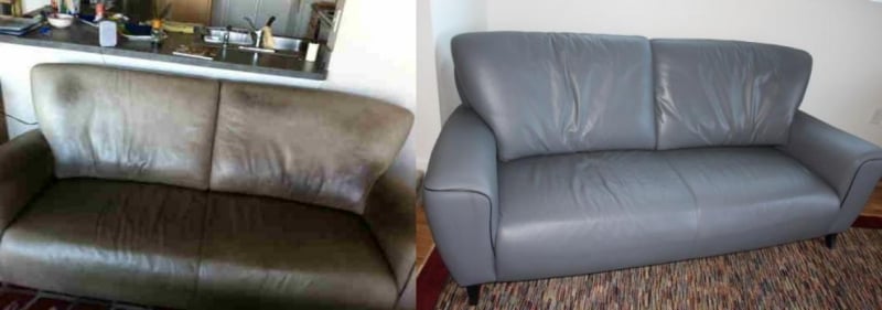 dye a leather sofa