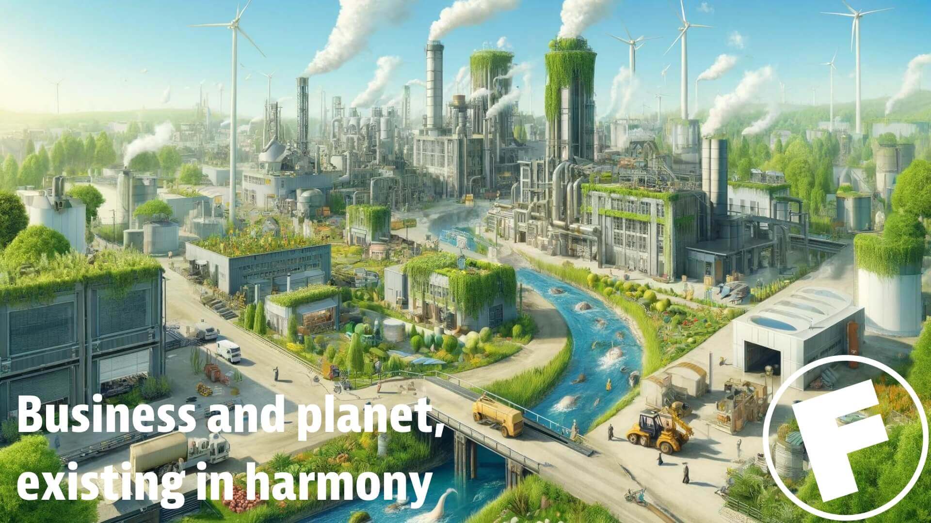 business and planet, existing in harmony