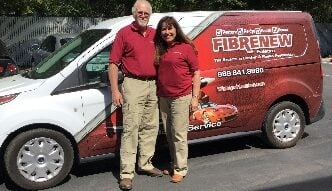 Husband and Wife Franchise Owners with Fibrenew