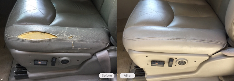 Photo: Leather & vinyl seat repair in Syracuse - Fibrenew Layton