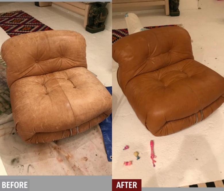 Red Couch Repair Slideshow - THE LEATHER REPAIR SPECIALIST